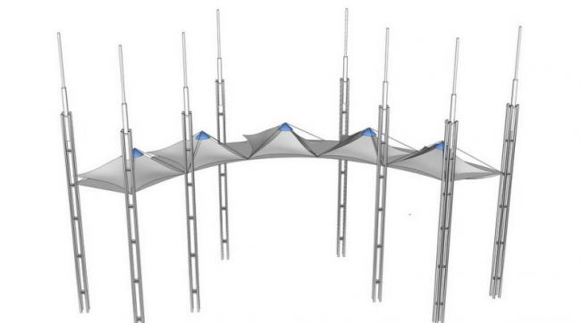 Sketchup素材模型|张拉膜景观素材组件
