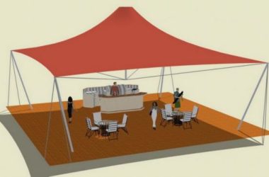 Sketchup素材模型|张拉膜景观素室外材组件-BIM建筑网