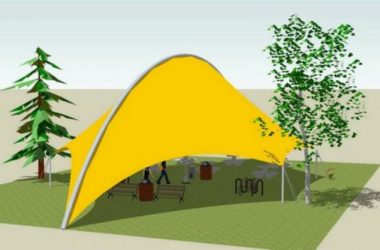 Sketchup素材模型|张拉膜景观素材组件-BIM建筑网