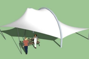 Sketchup素材模型|张拉膜景观素材组件-BIM建筑网