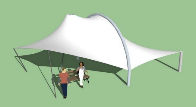 Sketchup素材模型|张拉膜景观素材组件