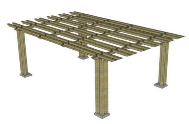 Sketchup素材模型|花架素材景观组件-BIM建筑网