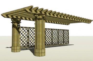 Sketchup素材模型|花架景观素材组件-BIM建筑网