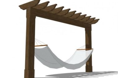 Sketchup素材模型|室外吊床景观素材组件-BIM建筑网