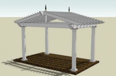 Sketchup素材模型|花架，亭子，景观，小品-BIM建筑网