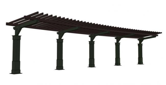 Sketchup素材模型|花架廊架景观素材组件