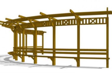 Sketchup素材模型|休闲廊架景观素材组件-BIM建筑网