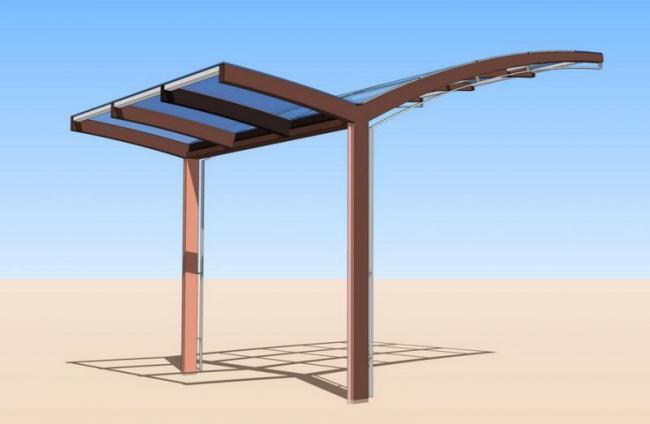 Sketchup素材模型|雨棚景观素材组件