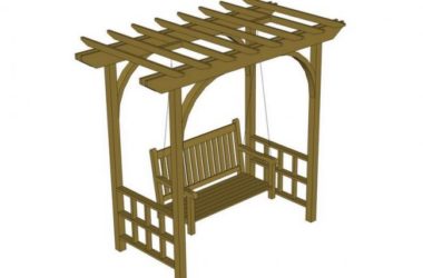 Sketchup素材模型|带秋千的花架景观素材组件-BIM建筑网