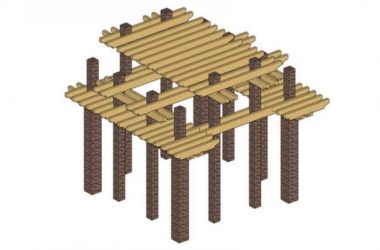 Sketchup素材模型|花架景观素材组件-BIM建筑网