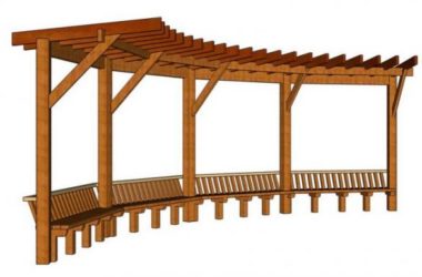 Sketchup素材模型|廊架景观素材组件-BIM建筑网