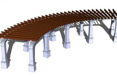 Sketchup素材模型|景观花架素材组件-BIM建筑网