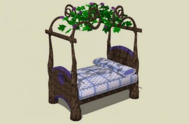 Sketchup素材模型|户外休闲花架景观素材组件-BIM建筑网