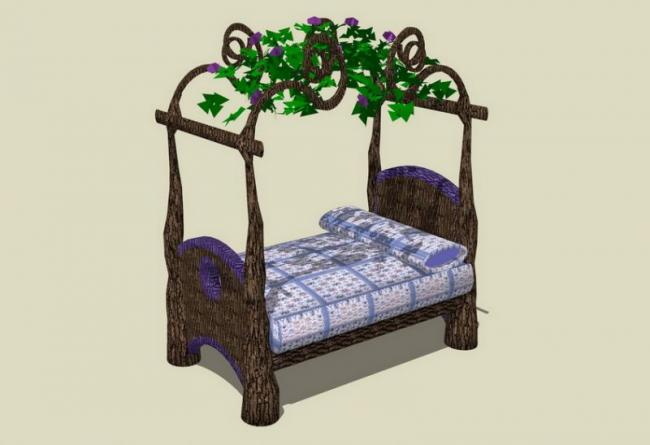 Sketchup素材模型|户外休闲花架景观素材组件