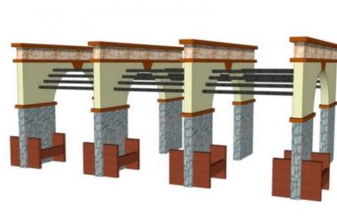 Sketchup素材模型|景观廊架素材组件-BIM建筑网
