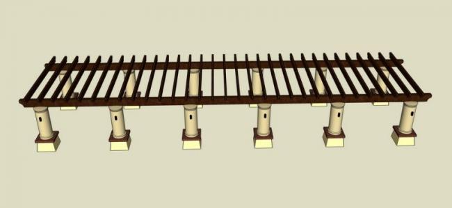 Sketchup素材模型|花架景观素材组件