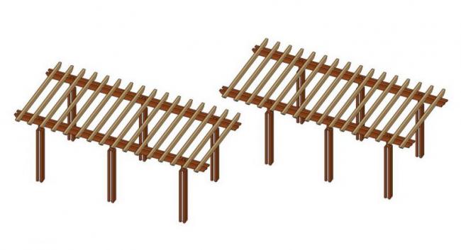 Sketchup素材模型|花架景观素材组件