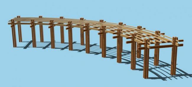 Sketchup素材模型|花架景观素材组件