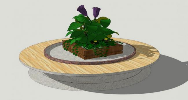 Sketchup素材模型|树池坐凳景观素材组件