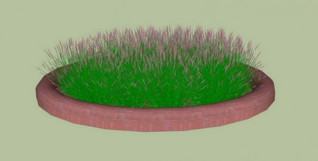 Sketchup素材模型|花池景观素材组件