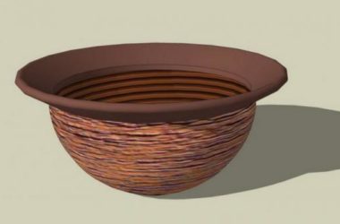 Sketchup素材模型|欧式花钵景观素材组件-BIM建筑网