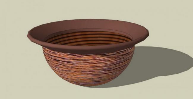 Sketchup素材模型|欧式花钵景观素材组件