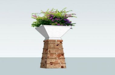 Sketchup素材模型|现代花钵景观素材组件-BIM建筑网