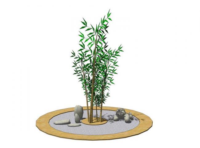 Sketchup素材模型|树池素材组件景观