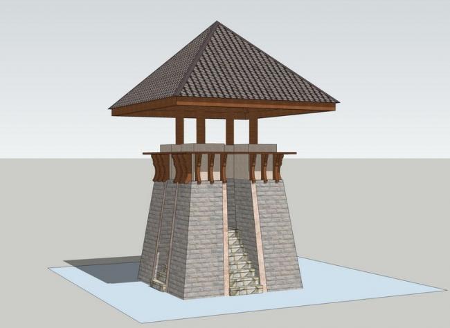 Sketchup小品模型|东南亚风格亭子，小品，古典风格