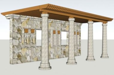 Sketchup素材模型|花架素材组件-BIM建筑网