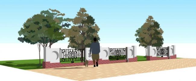 Sketchup素材模型|围墙围栏护栏素材组件