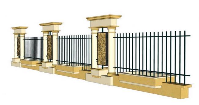 Sketchup素材模型|围墙围栏素材组件