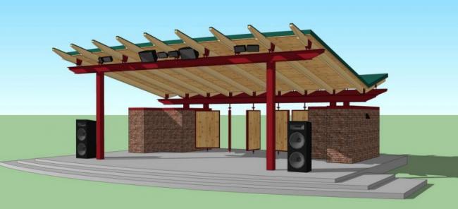 Sketchup素材模型|室外舞台场景素材组件