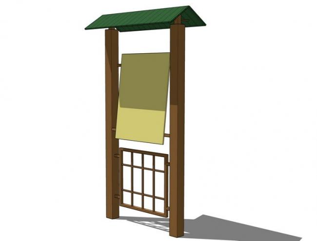 Sketchup素材模型|展示牌模型素材组件