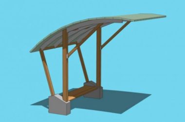 Sketchup素材模型|休闲小雨棚模型素材组件-BIM建筑网