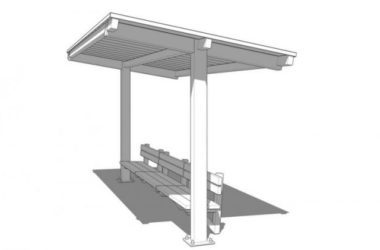 Sketchup素材模型|休闲雨棚模型素材组件-BIM建筑网