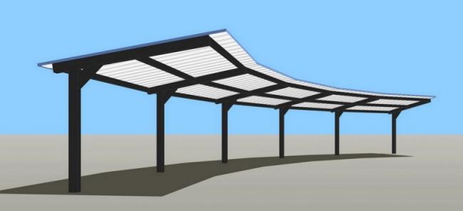 Sketchup素材模型|雨棚模型素材组件