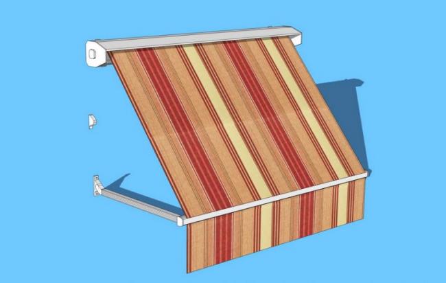 Sketchup素材模型|商业街布雨棚素材组件