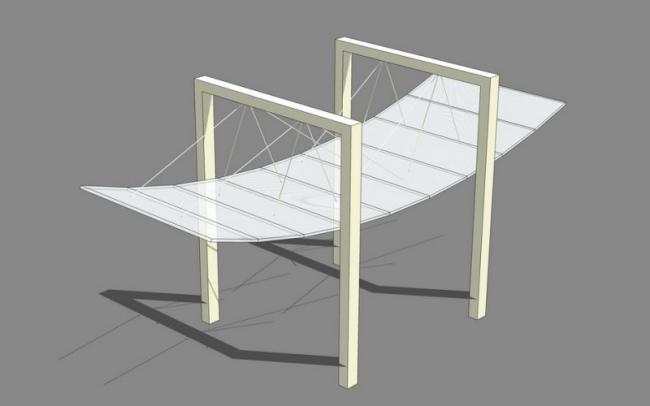 Sketchup素材模型|雨棚模型素材组件