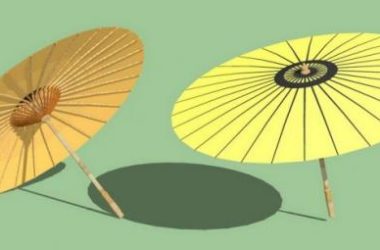 Sketchup素材模型|艺术雨伞模型素材组件-BIM建筑网