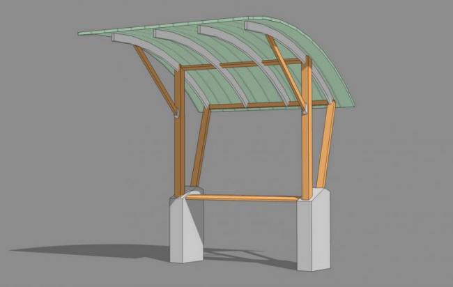 Sketchup素材模型|雨棚模型素材组件