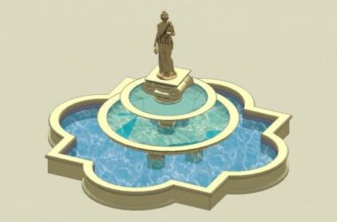 Sketchup素材模型|欧式水景喷泉景观雕塑模型素材组件-BIM建筑网