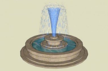 Sketchup素材模型|欧式水景喷泉景观雕塑模型素材组件-BIM建筑网