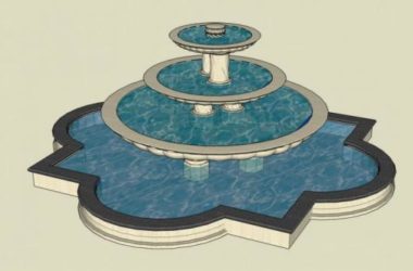 Sketchup素材模型|欧式水景喷泉景观雕塑模型素材组件-BIM建筑网