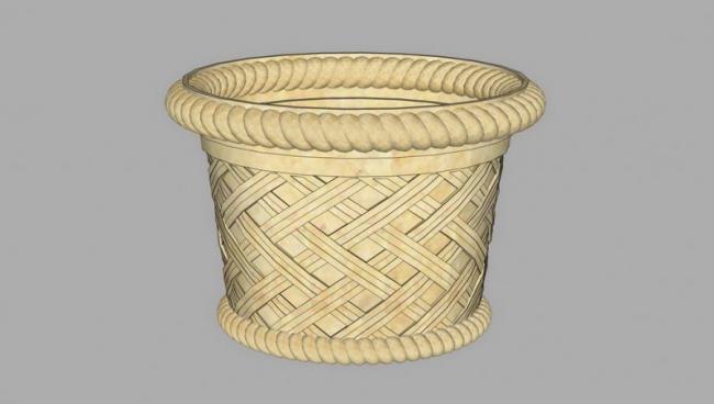 Sketchup素材模型|欧式花盆花钵景观雕塑模型素材组件