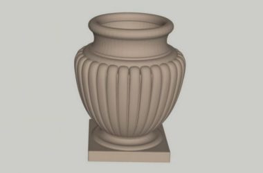 Sketchup素材模型|欧式花钵景观雕塑模型素材组件-BIM建筑网