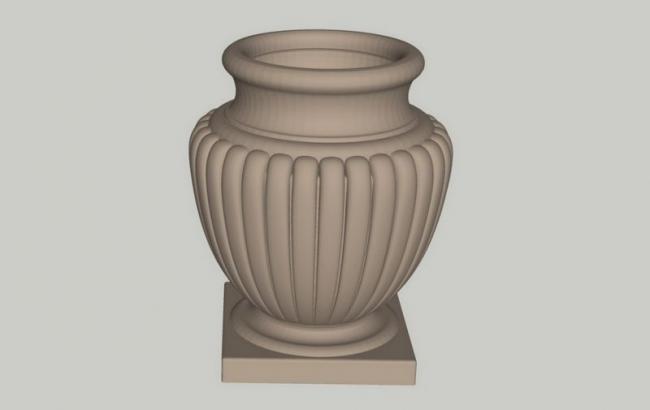 Sketchup素材模型|欧式花钵景观雕塑模型素材组件