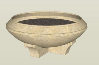 Sketchup素材模型|欧式花钵景观雕塑模型素材组件-BIM建筑网