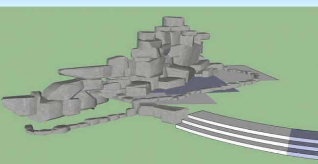 Sketchup素材模型|假山景观雕塑小品模型素材组件