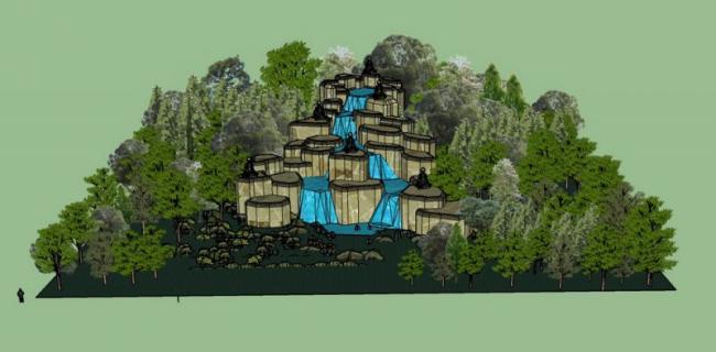 Sketchup素材模型|景观雕塑假山模型素材组件，现代风格